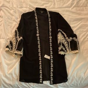 Sm Black Lace Forever 21 Sheer Cardigan